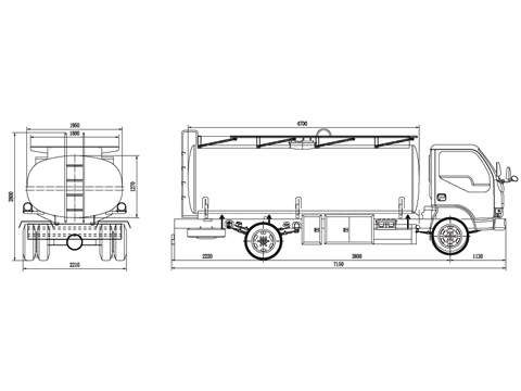 Camion-citerne de carburant Euro II Dongfeng 10000L