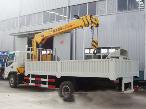 Jac Lorry Truck with 3.2 ton Streight Arm Crane