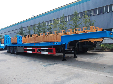 3 Axles 60 Ton Low Bed Trailer