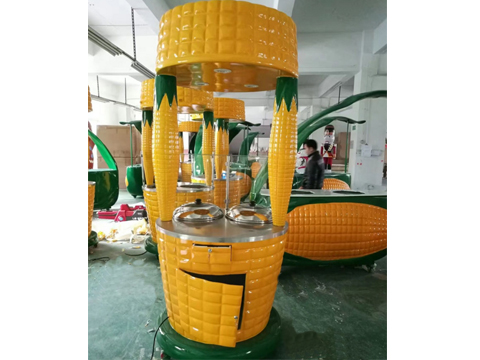 Outdoor Corn Type Mobile Foot Cart For Saling Snack Food
