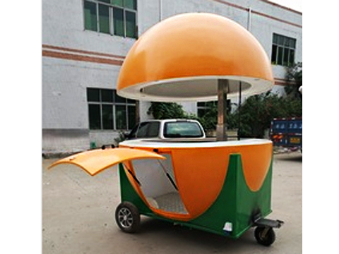 Outdoor Mobile Orange Type Fiberglass Kiosk For Fast Food