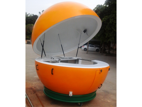 Outdoor Half Open Orange Type Fiberglass Kiosk