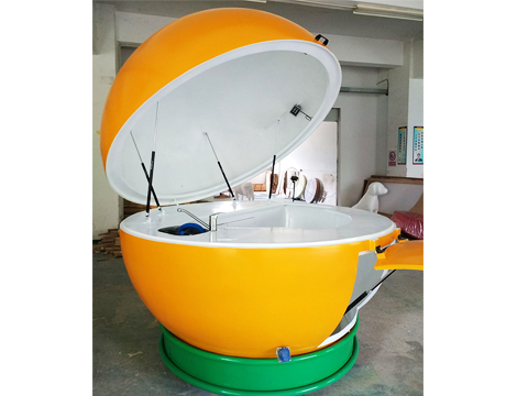 Outdoor Half Open Orange Type Fiberglass Kiosk