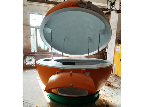 Outdoor Half Open Orange Type Fiberglass Kiosk