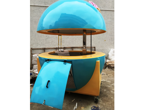 Outdoor Orange Type Full Open Fiberglass Kiosk With Ice Cream